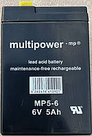 Акумулятор Multipower 6 V 5 Ah олив'яно-кислотний
