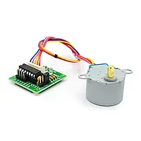 Шаговый двигатель 5В 28BYJ-48 + тестовый модуль драйвера ULN2003 для Arduino