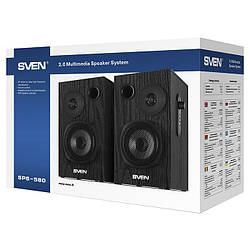 Акустична система SVEN SPS-580 Black, 2 x 9 Вт
