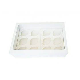 Коробка висотою 9 см / упаковка 10 шт 12 шт., 25.5см х 33см х 11 см, Білий