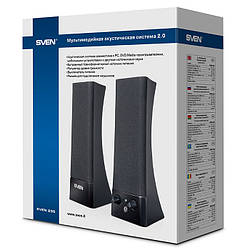 Колонки 2.0 Sven 235 Black, 2 x 2 Вт