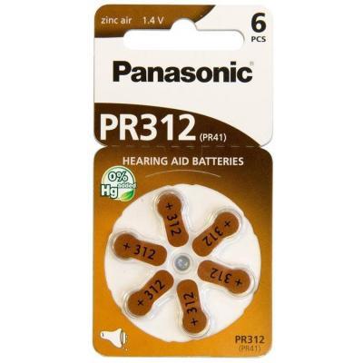 Батарейка таблетка Panasonic PR41 (PR-312/6LB)