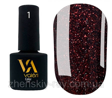 Світловідбиваючий гель-лак VALERI №1, 6мл, фото 1