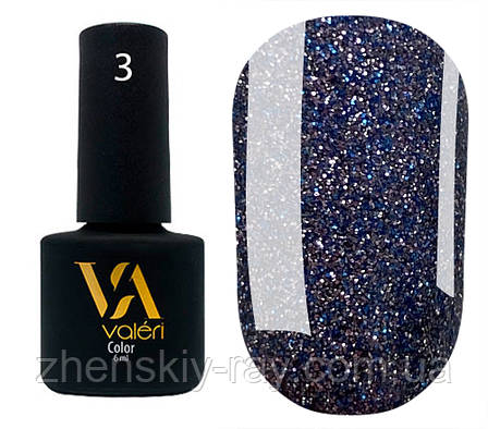 Світловідбиваючий гель-лак VALERI №3, 6мл, фото 1