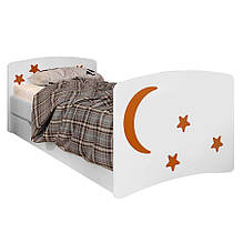 Ліжко в дитячу кімнату 80x170 см (з ламелями та шухлядою) MDF FLY Зорі Viorina-Deko