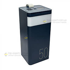 Повербанк REMAX RPP-321 на 50000 mAh зі швидким заряджанням powerbank для смартфона планшета кільцевої лампи-Синій, фото 3