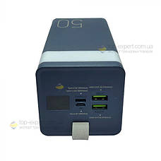 Повербанк REMAX RPP-321 на 50000 mAh зі швидким заряджанням powerbank для смартфона планшета кільцевої лампи-Синій, фото 5