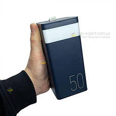 Повербанк REMAX RPP-321 на 50000 mAh зі швидким заряджанням powerbank для смартфона планшета кільцевої лампи-Синій, фото 6