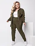 Жіночий вельветовий костюм батал новинка 2023, фото 7