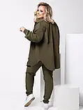 Жіночий вельветовий костюм батал новинка 2023, фото 8
