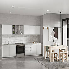 Готова Кухня Стиль Comfort 2,0 м сіро-біла зі стільницею без ручок