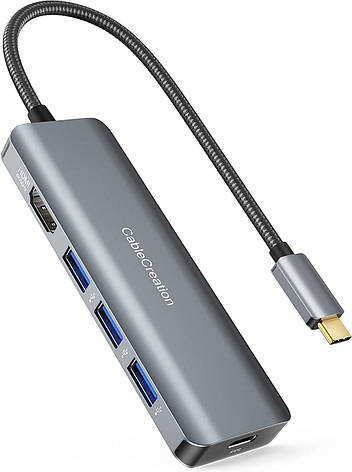 Концентратор USB C 4K 60 Гц, CableCreation Багатопортовий адаптер для док-станції USB-C 5-в-1 для MacBook з HDM, фото 2