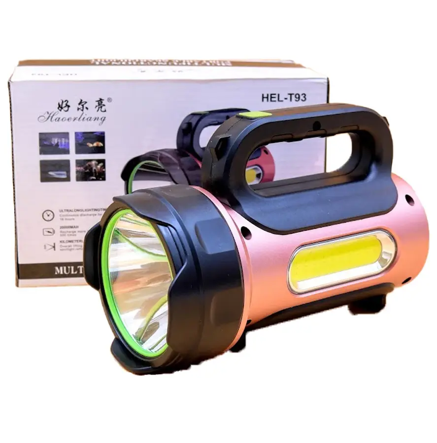 Ліхтар на сонячних батареях HEL-T93 (LM+COB білий та червоний) + Powerbank + microUSB (3+4 режими), фото 1