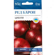 Насіння цибулі середньостиглої, універсального використання "Ред Барон" (1 г) від ТМ "Велес", Україна