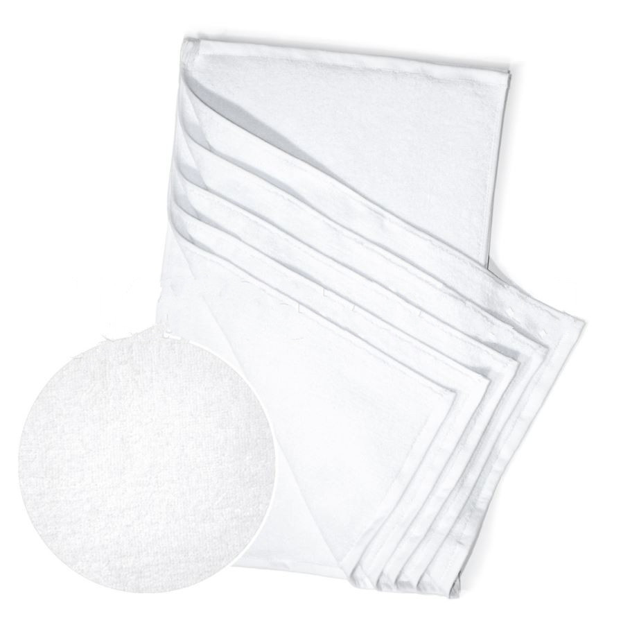 Набір серветок 30х50см 6 шт махровых ЯР-500 Ярослав Білий, фото 1