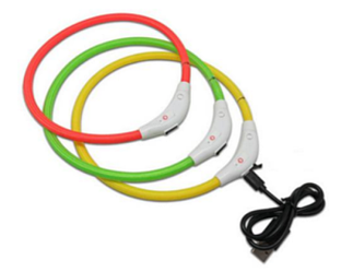 AnimAll Світиться нашийник LED для собак 70 см (салатовий, жовтий,оранжевий)