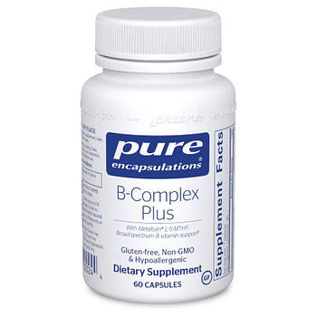 Pure Encapsulations B-Complex Plus / Комплекс вітамінів групи Б плюс 60 капсул BX773