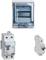 Водонепроникна модульна коробка Legrand 403575E + Диференціальний вимикач Legrand 411591 - тип HPI + Legrand 403575, автоматичний