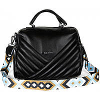 Женская стильная сумка, среднего размера , материал эко-кожа , черная