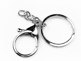 Кільце плоске d30мм  з карабіном та ланцюжком