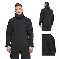 Куртка мужская тактическая для военных и армии ВСУ Combat Soft Shell Турция Софтшел Черная размер 3XL