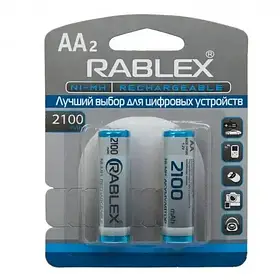 Батарейка акумулятор RABLEX HR6 AA 2100mAh (ціна за 2шт/бл)