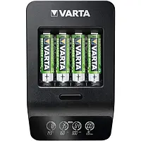 Зарядний пристрій для акумуляторів AA, AAA Varta LCD Smart Plus CHARGER +4xAA 2100 mAh Black