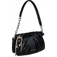Женская нарядная сумка, среднего размера , материал эко-кожа , черная