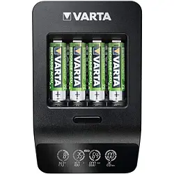 Зарядний пристрій для акумуляторів AA, AAA Varta LCD Smart Plus CHARGER +4xAA 2100 mAh Black