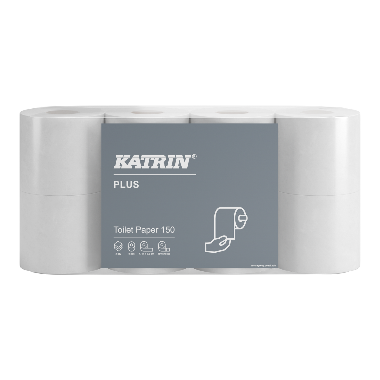 Папір туалетний 16525 KATRIN PLUS Katrin Plus, 150 аркушів, 3 шаровий