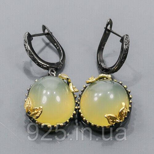 Handmade!!! Сережки. Натуральний опал. Срібло 925.