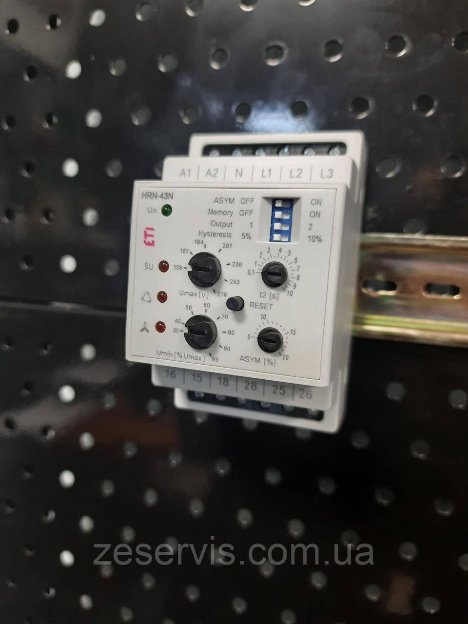 Реле контролю фаз HRN-43N 230V з нейтраллю, ETI, фото 1