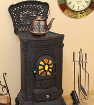 Чавунна дров'яна піч-камін для опалення будинку, буржуйка з варильною поверхнею Kaw-met P9 (8,0 квт), фото 5