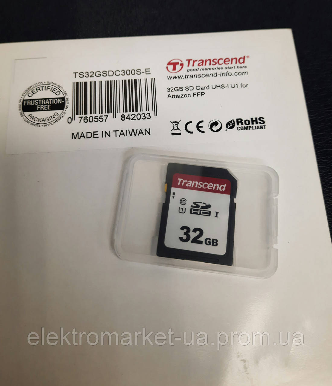 Карта пам'яті SDHC Transcend 32Gb UHS-I 300S (TS32GSDC300S)