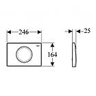 Кнопка зливу для інсталяції GEBERIT одинарна глянцева хром 158338 115.109.21.1, фото 2