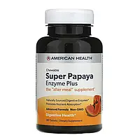 American Health, Super Papaya Enzyme Plus, ферменты папайи, 180 жевательных таблеток