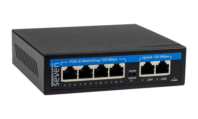 PoE-комутатор-4-порти-SEVEN-P-7324 PoE-комутатор-4-порти-SEVEN-P-7324