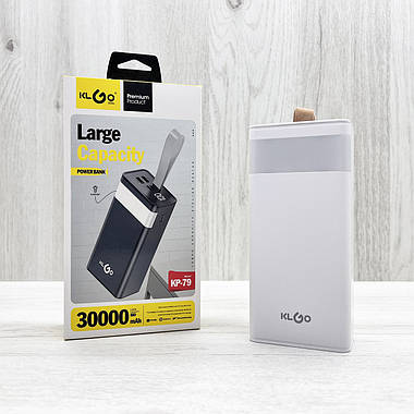 POWERBANK KLGO 30000 mA/h KP-79 (білий), фото 2