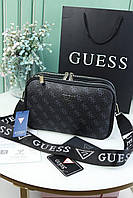 Женская сумка Guess Гесс кросс-боди черная ЛЮКС