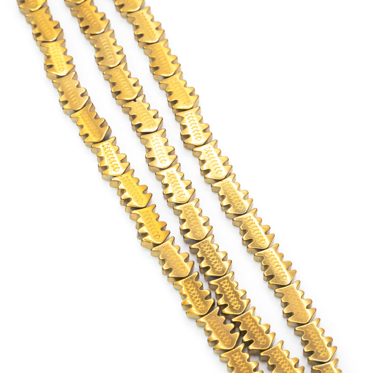 Намистини Рибка Гематит 4х7 мм Золотистий 40 см +-53 шт., фото 1