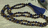 Чітки вирвиці  з тигровим оком та лазуритом 108 намистин, від студії LadyStyle.Biz, фото 7