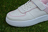 Дитячі кросівки кеди для дівчинки білі рожеві р34, фото 9