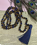 Чітки вирвиці  з тигровим оком та лазуритом 108 намистин, від студії LadyStyle.Biz, фото 10