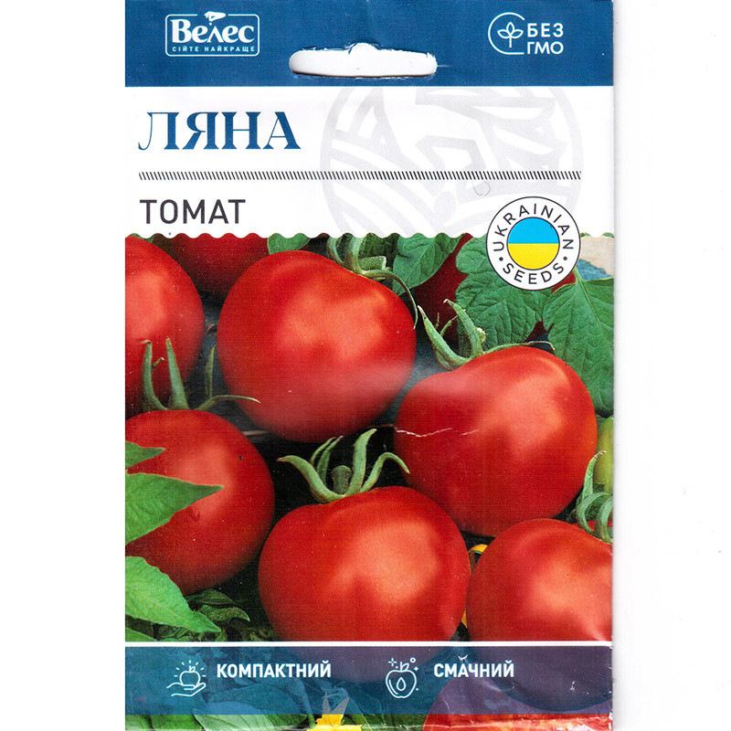 Насіння томату ультрараннього, низькорослого "Ляна" (1,5 г) від ТМ "Велес"