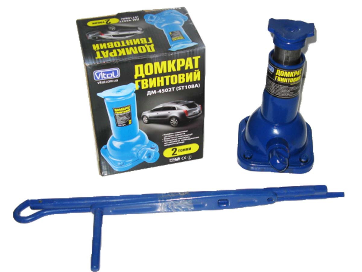 Домкрат механічний телескоп 2т 195-405мм (ДП-4502Т), фото 1