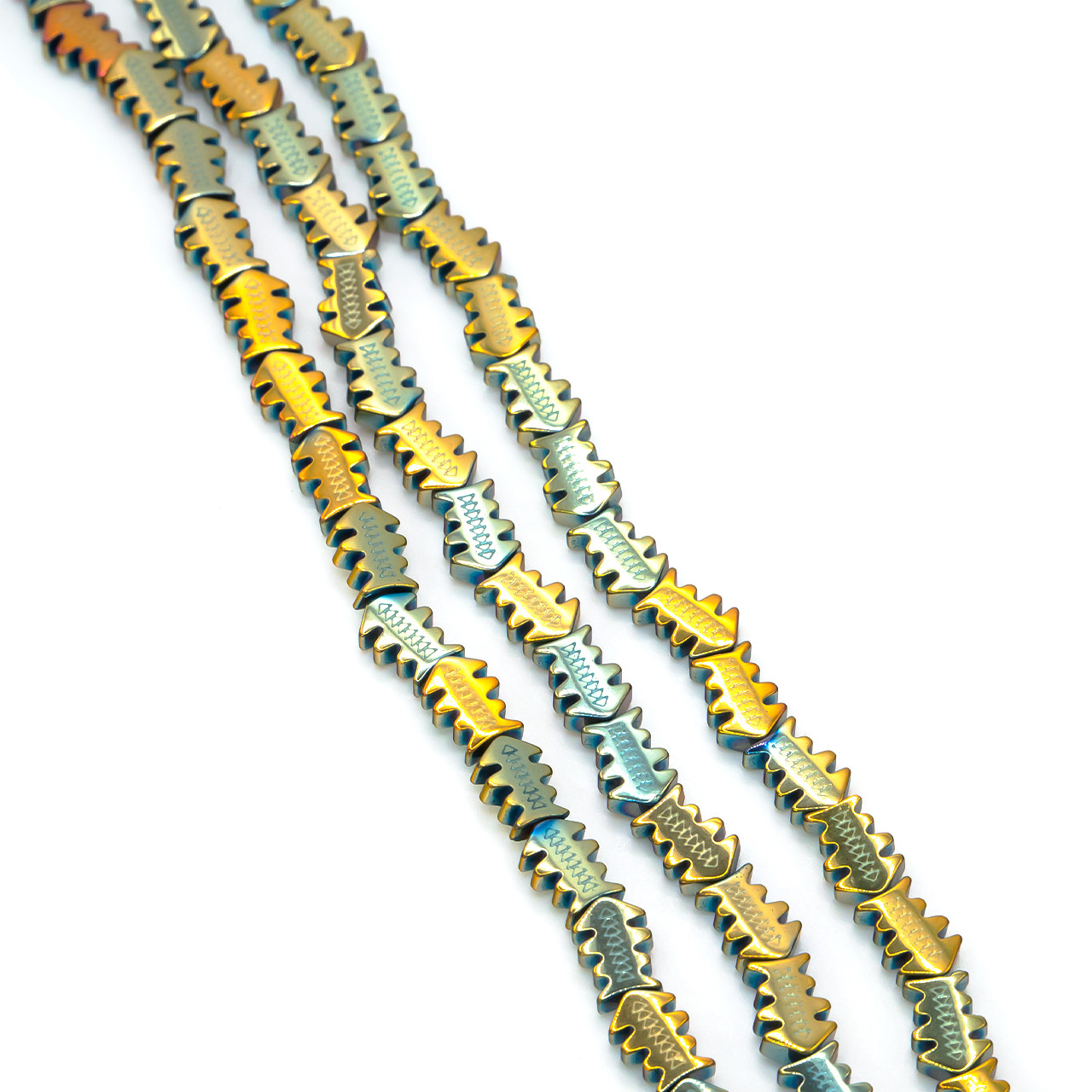 Намистини Рибка Гематит 4х7 мм Барвистий 40 см +-53 шт., фото 1