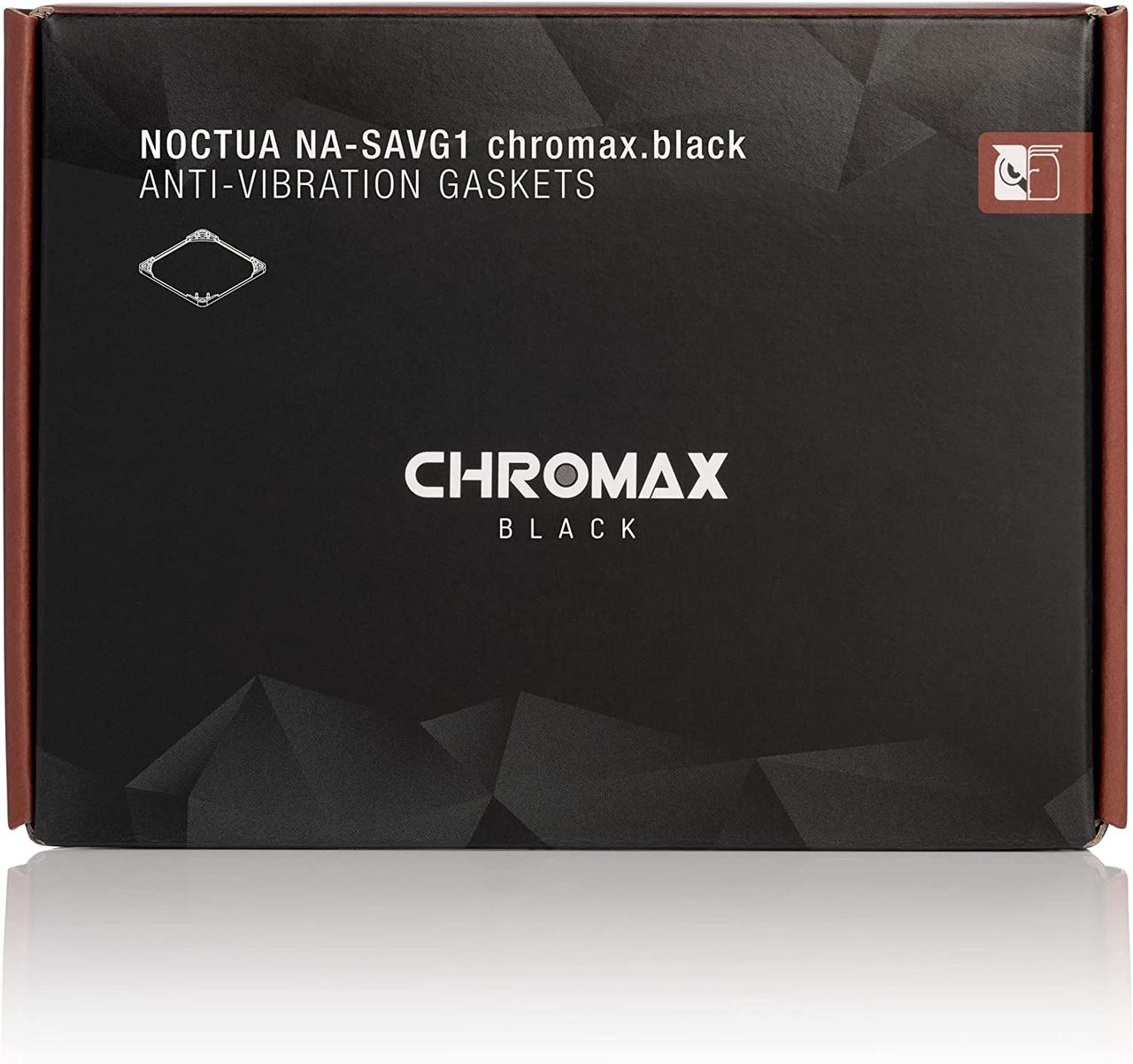 Noctua NA-SAVG1 chromax.Black Anti-Vibration Sealing Lip for 120 x 25 mm Fans (Set of 3, Black), фото 1