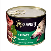 Консервы для собак "Savory Dog Gourmand" 4 вида мяса 100 г