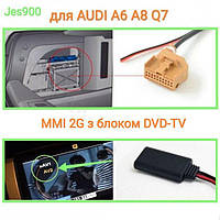 Bluetooth 5.0 Audi A6 A8 Q7 MMI 2G с блоком DVD-TV Блютуз AUX