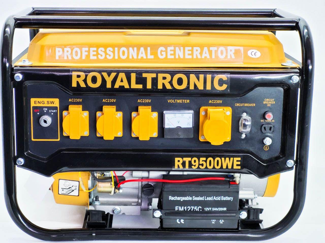 Бензиновый генератор ROYALTRONIC RT9500WE 2.8kw 1-фазний Стартер